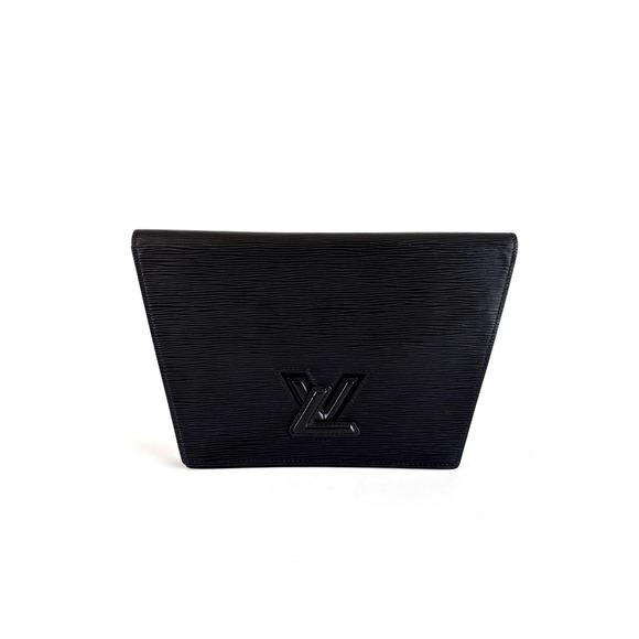 Louis Vuitton Handbags - Louis Vuitton Vintage Trapeze Clutch Epi Black Leather M10934 1988 Evening Bag